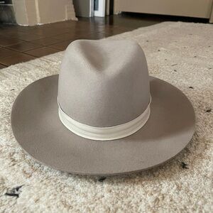 Gray Wool Fedora Hat